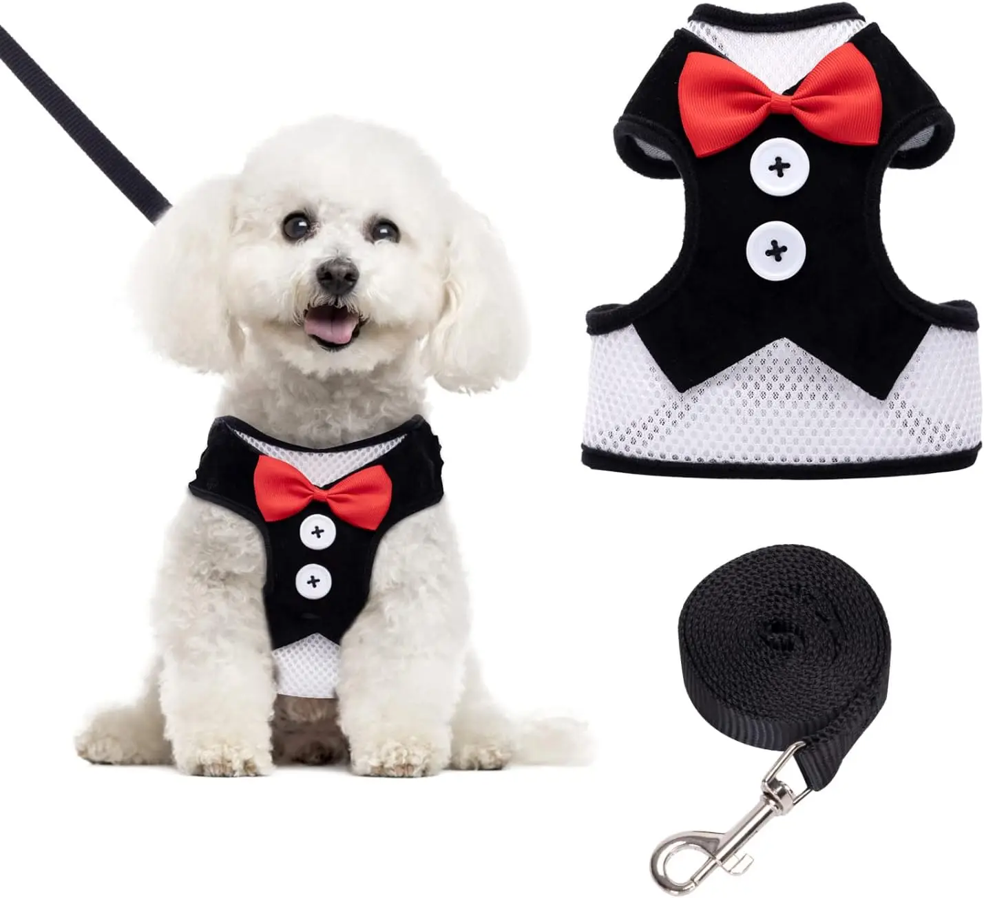 Cat Harness and Leash, Breathable Mesh Dog Harness and Leash Set with Cute Bowtie for Puppy, Kitty Cat, Rabbit, Bunny
Cat Harness and Leash, Breathable Mesh Dog Harness and Leash Set with Cute Bowtie for Puppy, Kitty Cat, Rabbit, Bunny