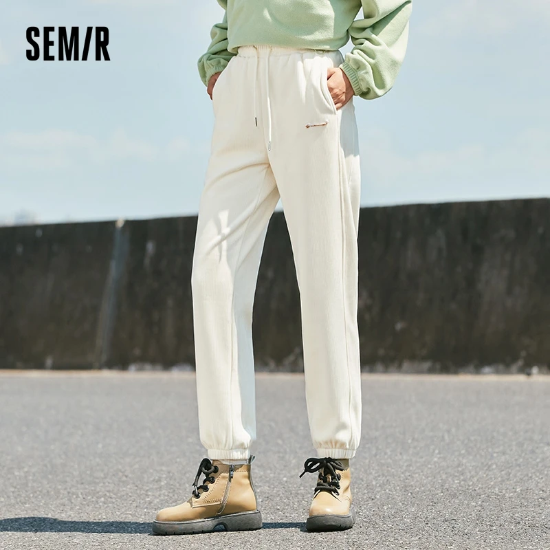 Брюки Semir женские вельветовые, повседневные спортивные штаны в стиле ретро, Модные свободные леггинсы с вышивкой и кулиской, зима 2023
Брюки Semir женские вельветовые, повседневные спортивные штаны в стиле ретро, Модные свободные леггинсы с вышивкой и кулиской, зима 2023