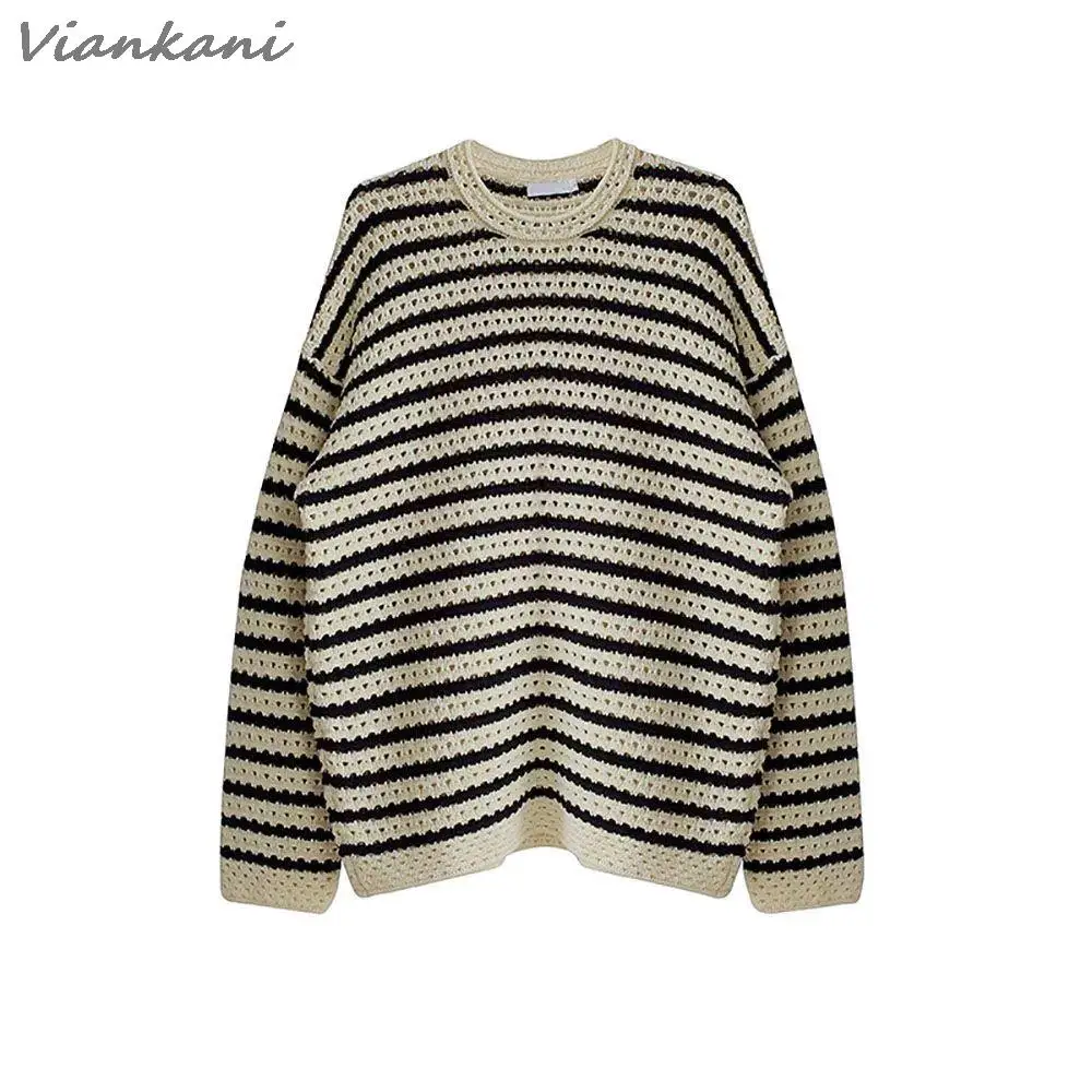 2023 New Men's Loose Pullover Autumn Hollow Stripe Round Neck Sweaters Fashion Casual Knitting Streetwear Sweaters S-3XL
2023 New Men's Loose Pullover Autumn Hollow Stripe Round Neck Sweaters Fashion Casual Knitting Streetwear Sweaters S-3XL