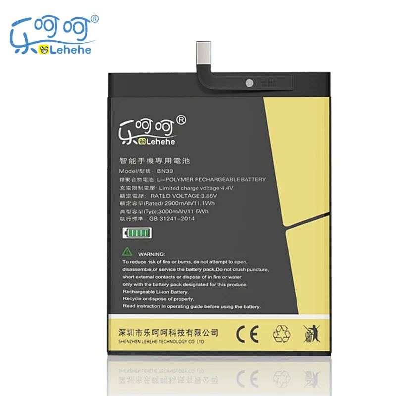 Original LEHEHE BN39 Battery for Xiaomi Mi Play 3000mAh High Quality Smartphone Backup Batteries Replacement with Tool Gift
Original LEHEHE BN39 Battery for Xiaomi Mi Play 3000mAh High Quality Smartphone Backup Batteries Replacement with Tool Gift
