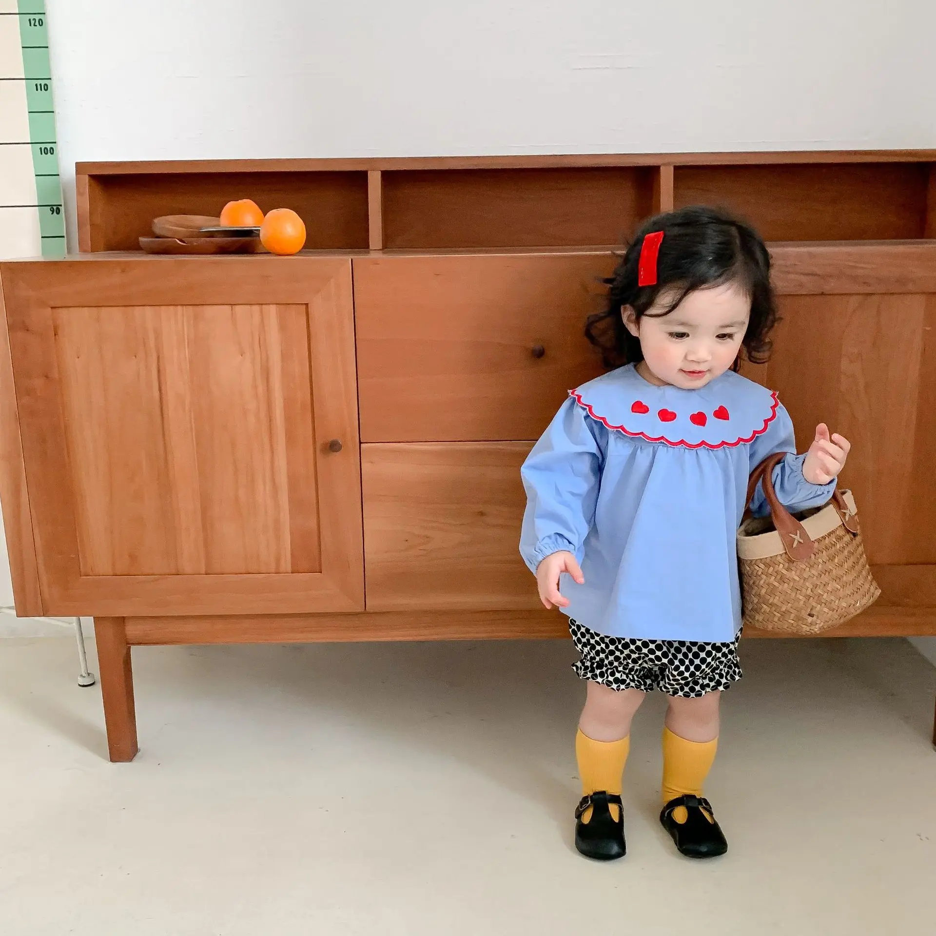 2pcs Girls Shirts Sets Kids Love Heart Lace Collar Blouse + Big PP Dot Shorts Cotton Casual Children Outfits 0-4 Years
2pcs Girls Shirts Sets Kids Love Heart Lace Collar Blouse + Big PP Dot Shorts Cotton Casual Children Outfits 0-4 Years