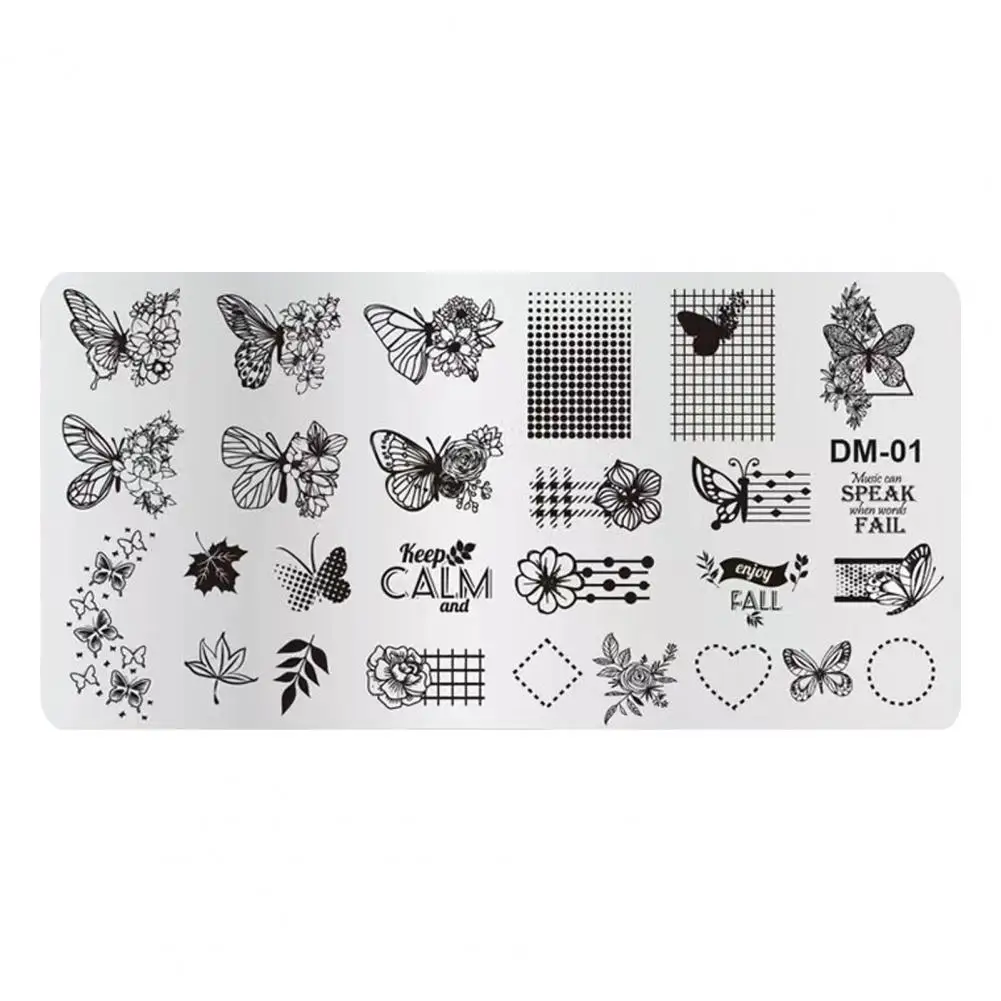 Nail Template Stamping Plate Exquisite Pattern Fine Workmanship DIY Nail Stamping Plates Reusable Stainless Steel for Household
Nail Template Stamping Plate Exquisite Pattern Fine Workmanship DIY Nail Stamping Plates Reusable Stainless Steel for Household