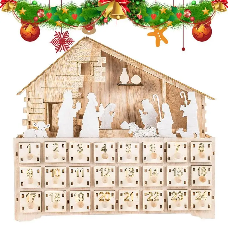 Wooden Advent Calendar Decoration Nativity Scene Countdown Calendar Wooden Advent Calendar Nativity Scene For Christmas Decor
Wooden Advent Calendar Decoration Nativity Scene Countdown Calendar Wooden Advent Calendar Nativity Scene For Christmas Decor