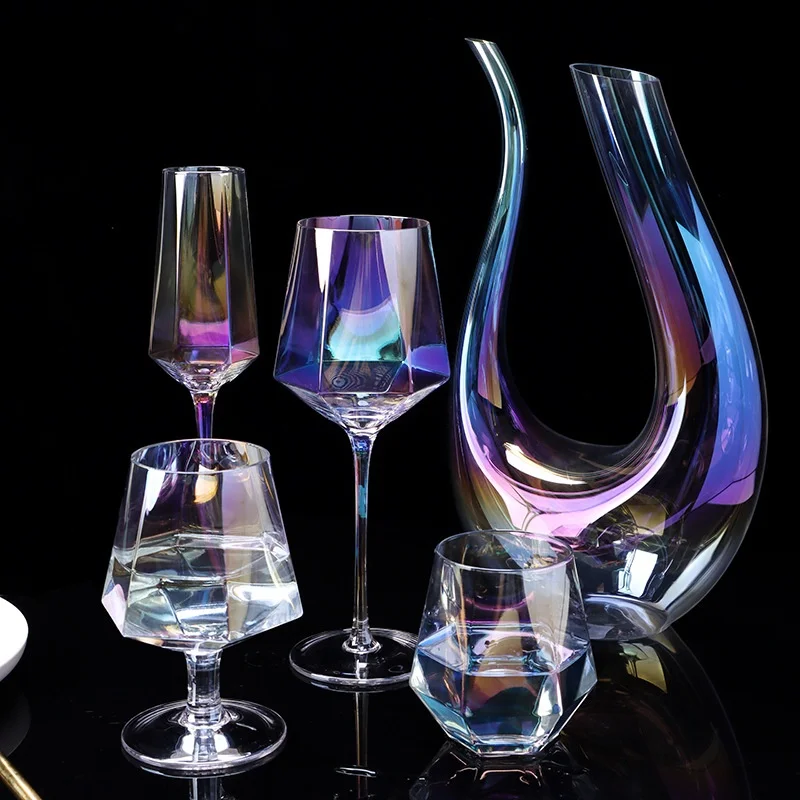 Creative Personality Diamond Goblet European Luxury High-End Household Crystal Colorful Wine Champagne Glass Wine Set
Creative Personality Diamond Goblet European Luxury High-End Household Crystal Colorful Wine Champagne Glass Wine Set