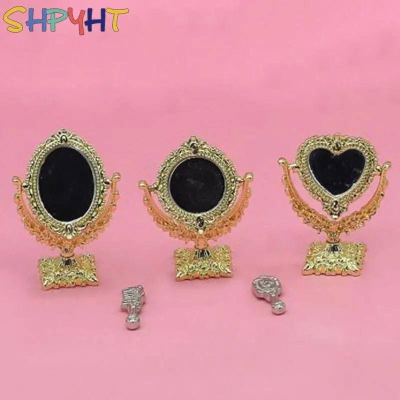 Vintage Glod Vanity Mini Doll House Mirror Dolls Makeup Furniture Toy Accessories 1/12 Scale Doll House Miniature
Vintage Glod Vanity Mini Doll House Mirror Dolls Makeup Furniture Toy Accessories 1/12 Scale Doll House Miniature