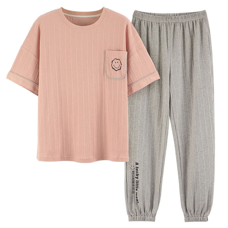 2022 summer style women's round neck pullover cute short sleeved trousers student large home clothes can worn outside
2022 summer style women's round neck pullover cute short sleeved trousers student large home clothes can worn outside