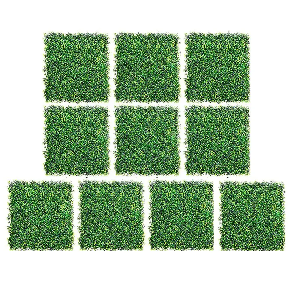 10pcs Artificial Plastic Lawn Grass Boxwood Flowers Fence Panels Outdoor Wall Decoration Backyard 25x25cm Wedding Backgroun I6S6
10pcs Artificial Plastic Lawn Grass Boxwood Flowers Fence Panels Outdoor Wall Decoration Backyard 25x25cm Wedding Backgroun I6S6