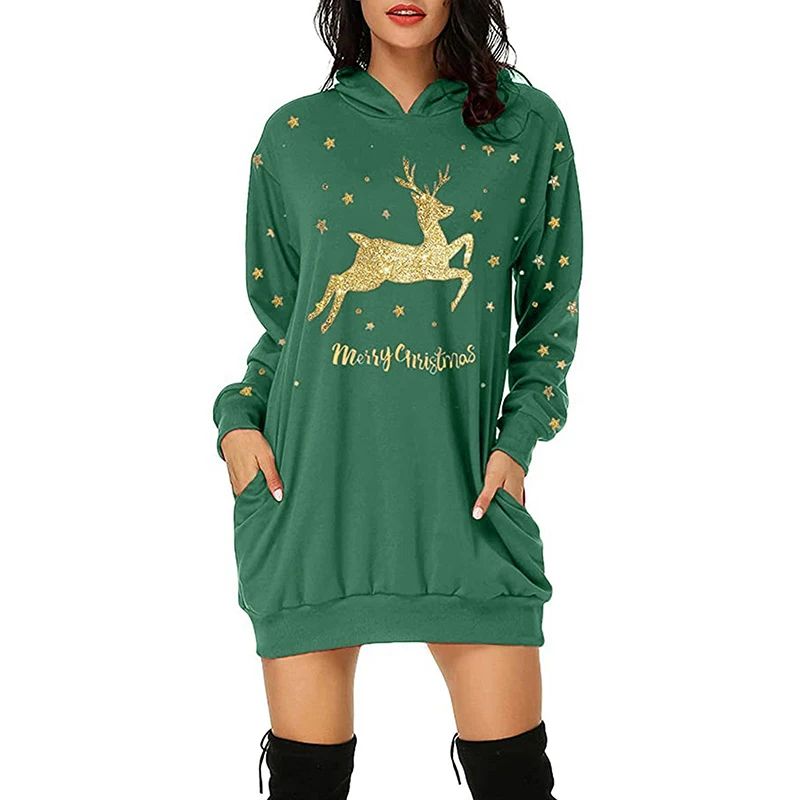 New Year Christmas Sweatshirts Print Pullovers Cotton Women Autumn Winter Casual Long Sleeve Tops Green Black Red White Hoodies
New Year Christmas Sweatshirts Print Pullovers Cotton Women Autumn Winter Casual Long Sleeve Tops Green Black Red White Hoodies