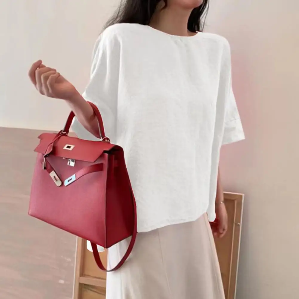 Summer Casual Women T-shirt Half Sleeve Solid Color High-Low Hem Women Blouse Loose Fit O-neck Women Blouse Female Clothing
Summer Casual Women T-shirt Half Sleeve Solid Color High-Low Hem Women Blouse Loose Fit O-neck Women Blouse Female Clothing