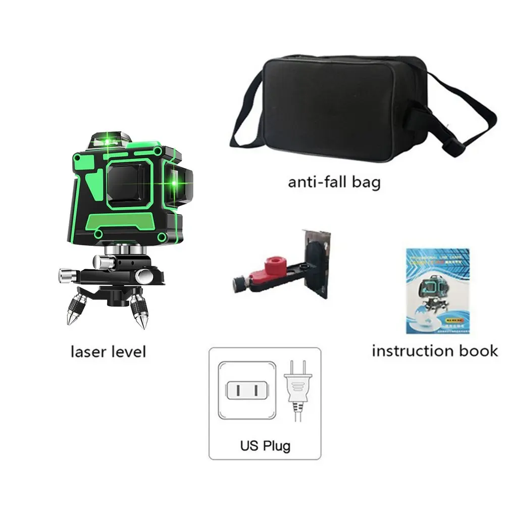 Laser Level 12 Lines 3D Self-Leveling 360 Horizontal And Vertical Cross Super Powerful Green Laser Beam Line
Laser Level 12 Lines 3D Self-Leveling 360 Horizontal And Vertical Cross Super Powerful Green Laser Beam Line