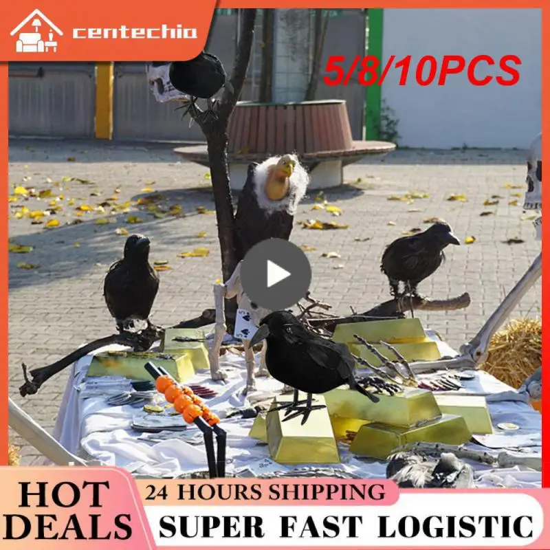 5/8/10PCS Halloween Black Crow Model Small Realistic Home Decoration Plastic Statue Lightweight Crow Ornament Decoration
5/8/10PCS Halloween Black Crow Model Small Realistic Home Decoration Plastic Statue Lightweight Crow Ornament Decoration