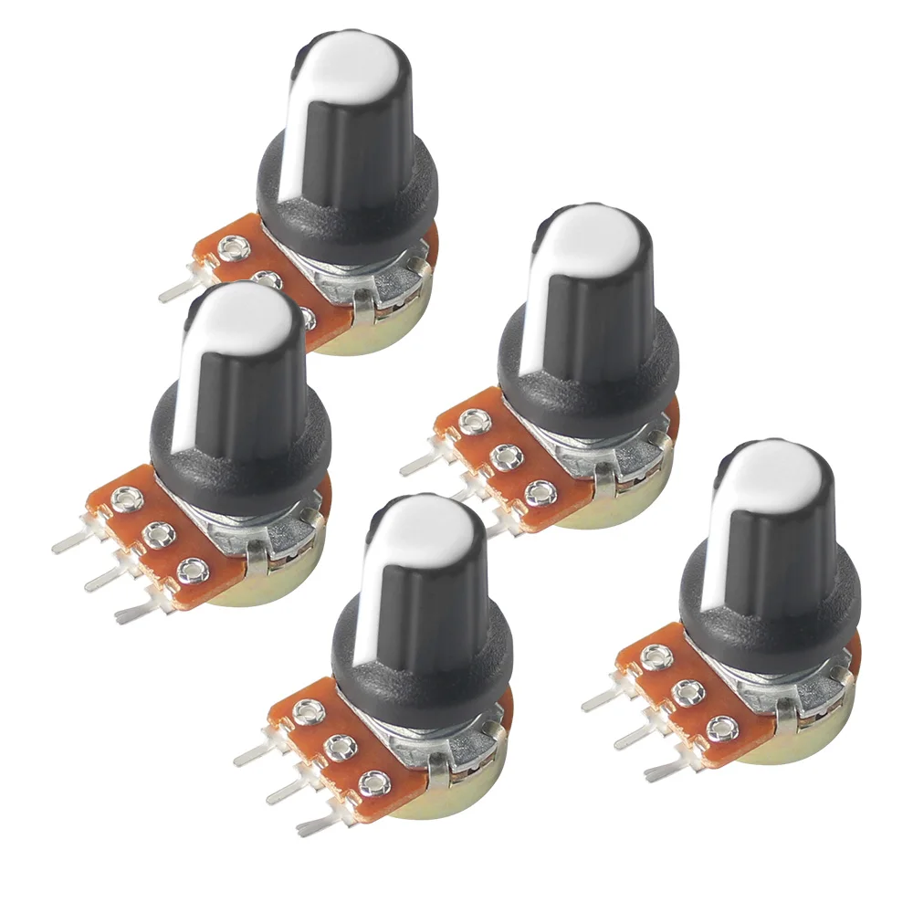 5Set WH148 15mm 3pin Linear Potentiometer 1K 2K 5K 10K 20K 50K 100K 250K 1M with White AG2 Knob Cap Potentiometers Kit
5Set WH148 15mm 3pin Linear Potentiometer 1K 2K 5K 10K 20K 50K 100K 250K 1M with White AG2 Knob Cap Potentiometers Kit