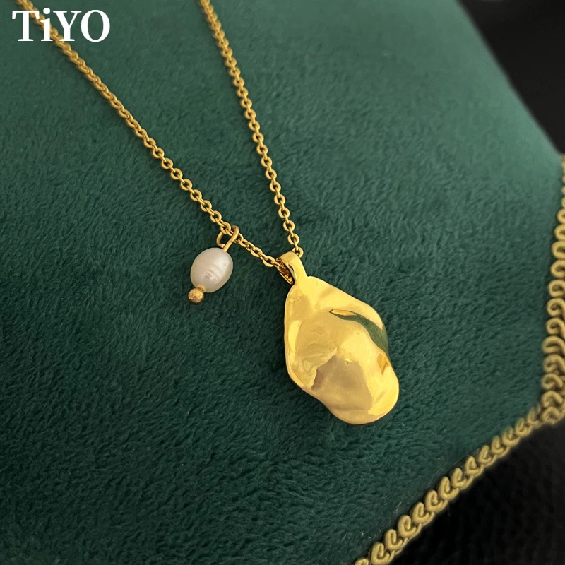 Modern Jewelry One Layer Gold Color Necklace Delicate High Quality Copper Metal Pearl Geometric Pendant Necklace For Women Gift
Modern Jewelry One Layer Gold Color Necklace Delicate High Quality Copper Metal Pearl Geometric Pendant Necklace For Women Gift