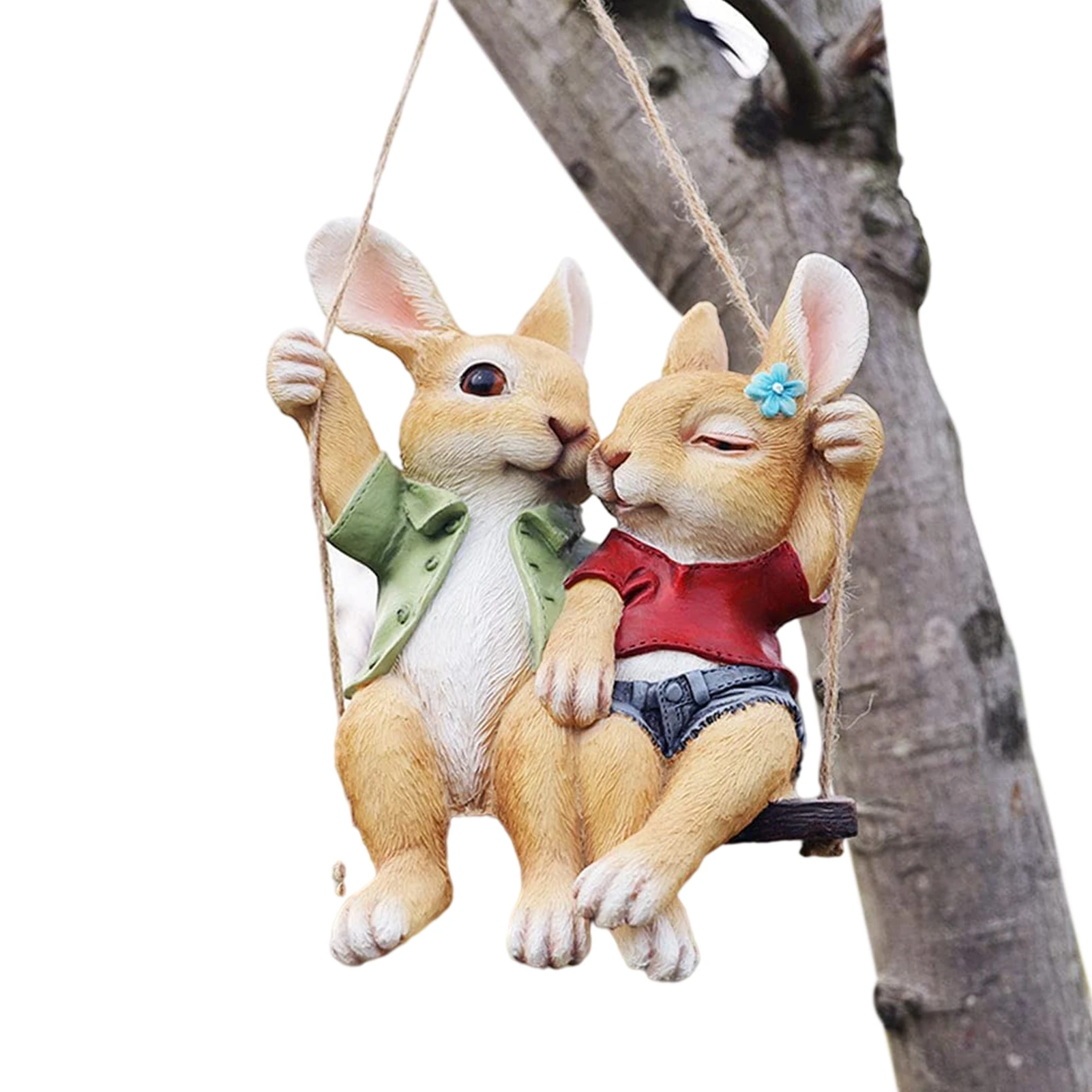 Rabbit Swing Garden Resin Statue Rabbits Swing Resin Statue Animal Sculpture Figurines Couple Rabbits For Mother's Day Valentine
Rabbit Swing Garden Resin Statue Rabbits Swing Resin Statue Animal Sculpture Figurines Couple Rabbits For Mother's Day Valentine