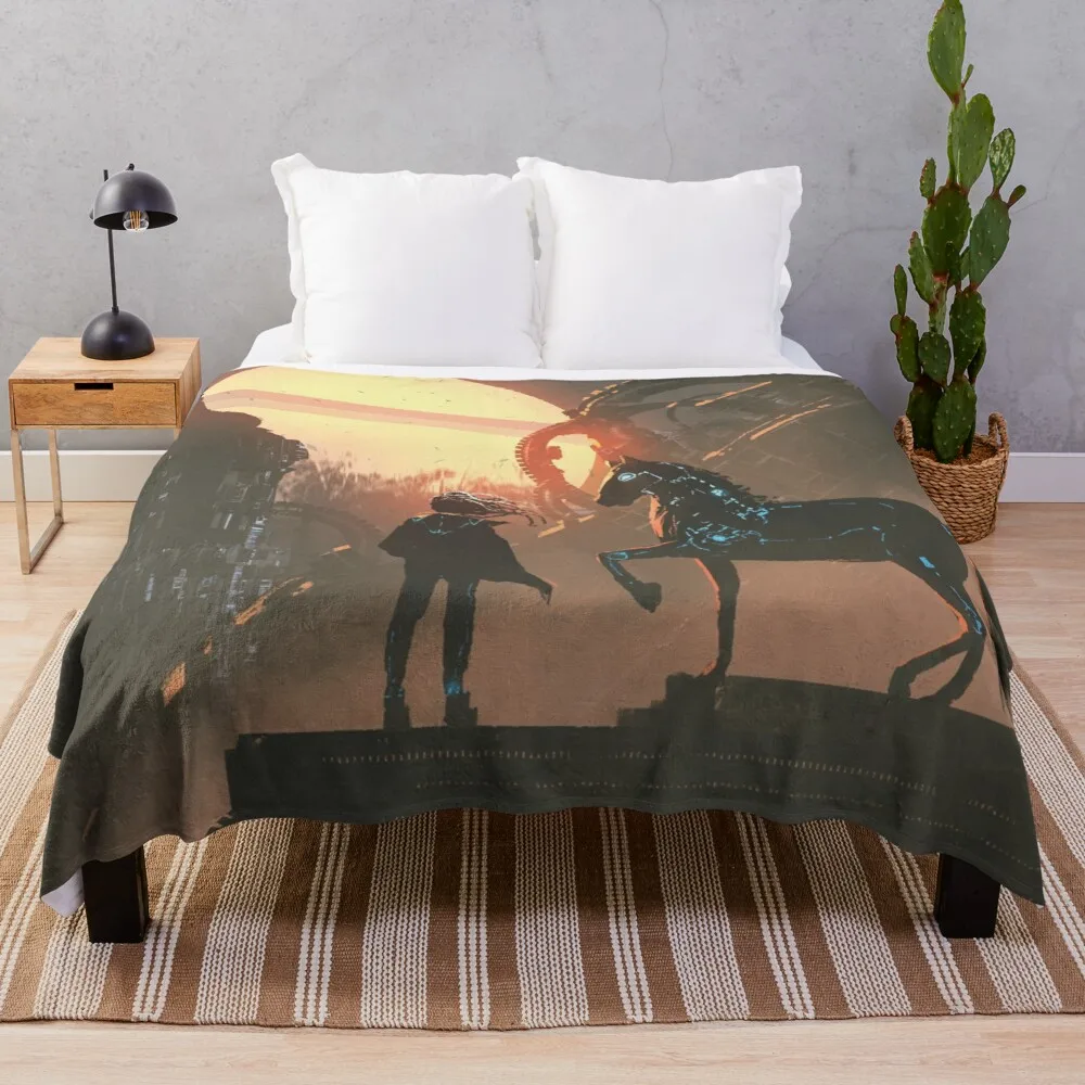 Legendary Animals Mechanized Horse with Warrior by Ian Fantasy Throw Blanket Brand Blanket 3D Blanket Luxury Brand Blanket
Legendary Animals Mechanized Horse with Warrior by Ian Fantasy Throw Blanket Brand Blanket 3D Blanket Luxury Brand Blanket
