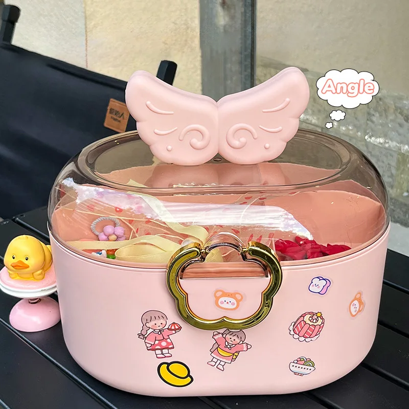Children Jewelry Box Large Capacity Children's Hair Accessories Storage Box Cute Makeup Cosmetic Organizer Headband Desktop Box
Children Jewelry Box Large Capacity Children's Hair Accessories Storage Box Cute Makeup Cosmetic Organizer Headband Desktop Box
