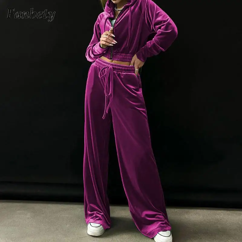 Fashion Solid Loose Hooded Two Pieces Set Women Casual Long Sleeve Pullover Tops & Long Wide Leg Pants Suit Lady Lace-Up Outfits
Fashion Solid Loose Hooded Two Pieces Set Women Casual Long Sleeve Pullover Tops & Long Wide Leg Pants Suit Lady Lace-Up Outfits