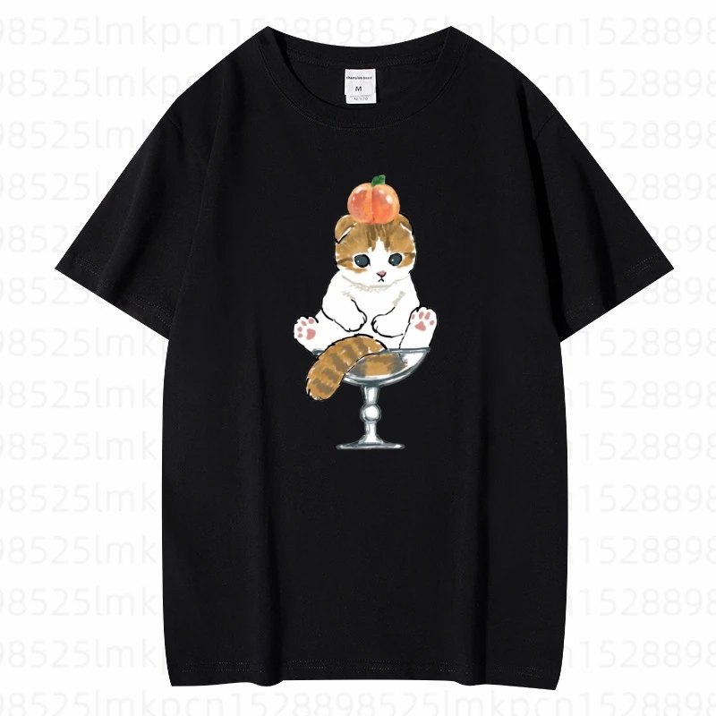Funny Kawaii Ice Cream Cat Bread Fish Cat print ladies T-shirt casual basis O-collar black shirt short sleeve ladies T-shirt
Funny Kawaii Ice Cream Cat Bread Fish Cat print ladies T-shirt casual basis O-collar black shirt short sleeve ladies T-shirt