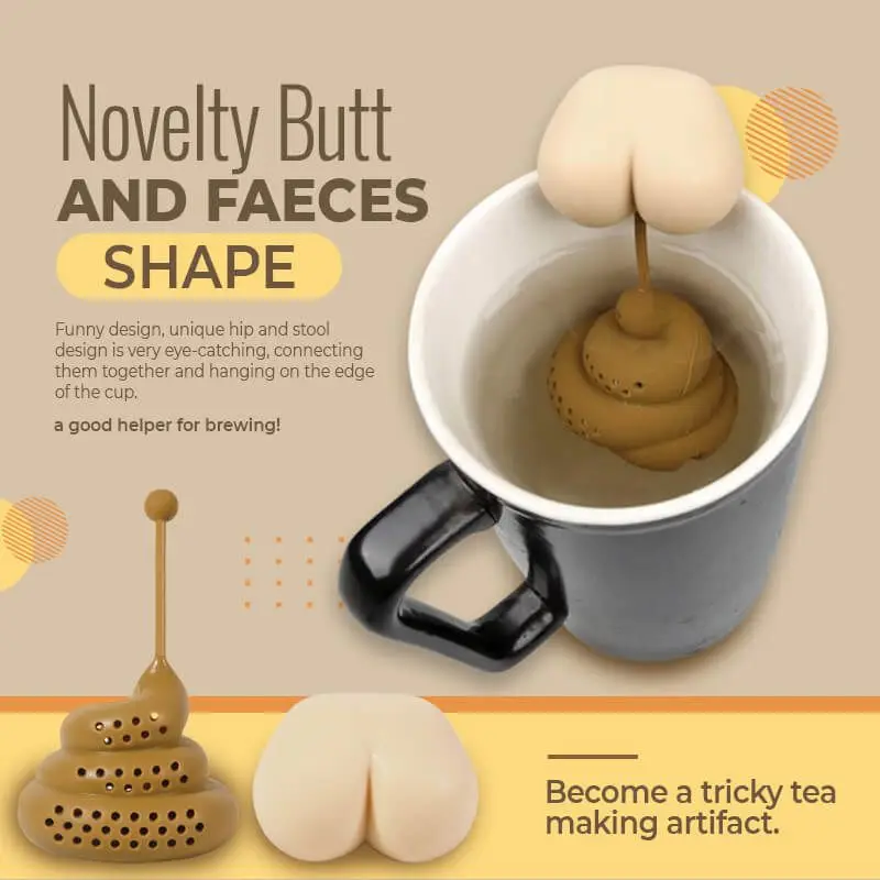 Reusable Silicone Tea Infuser Creative Poop Shaped Funny Herbal Tea Bag Coffee Filter Diffuser Strainer Tea Accessories
Reusable Silicone Tea Infuser Creative Poop Shaped Funny Herbal Tea Bag Coffee Filter Diffuser Strainer Tea Accessories