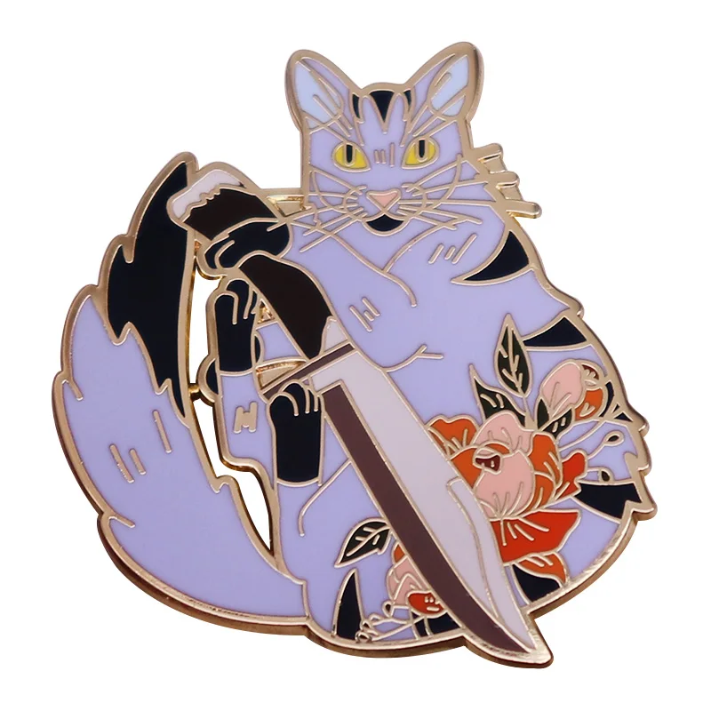 Ninja Cat With Katana Sword Enamel Brooch Pin Brooches Lapel Pins Alloy Metal Badge Denim Jacket Jewelry Accessories
Ninja Cat With Katana Sword Enamel Brooch Pin Brooches Lapel Pins Alloy Metal Badge Denim Jacket Jewelry Accessories