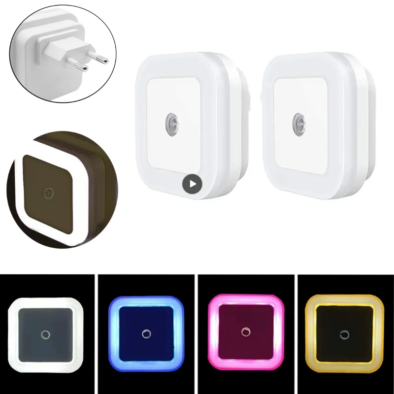 Wireless LED Night Light EU Plug Mini Sensor Wall Lighting Lamp Square Night Lights For Children Kids Room Bedroom Corridor Lamp
Wireless LED Night Light EU Plug Mini Sensor Wall Lighting Lamp Square Night Lights For Children Kids Room Bedroom Corridor Lamp