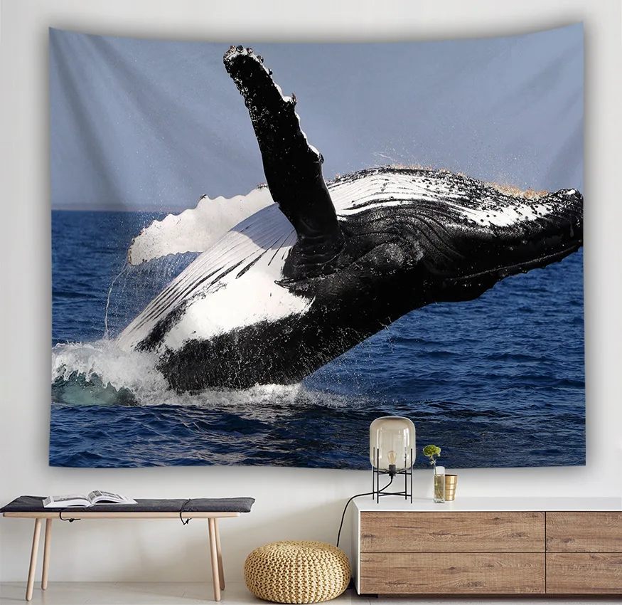 Nature 3d Large Wall Tapestry Animal Whale Sea Blue Sky Landscape Wall Hanging Blanket Living Room Decoration Wall Decor Bedroom
Nature 3d Large Wall Tapestry Animal Whale Sea Blue Sky Landscape Wall Hanging Blanket Living Room Decoration Wall Decor Bedroom