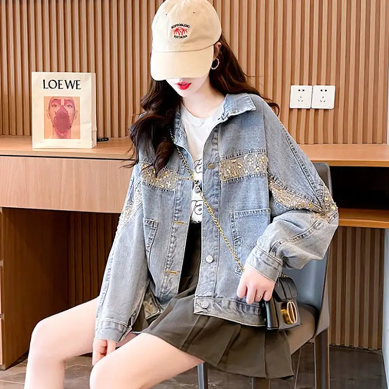 Blue denim jacket women's spring and autumn 2022 new all-match casual Korean version loose jacket short top women's trendy
Blue denim jacket women's spring and autumn 2022 new all-match casual Korean version loose jacket short top women's trendy
