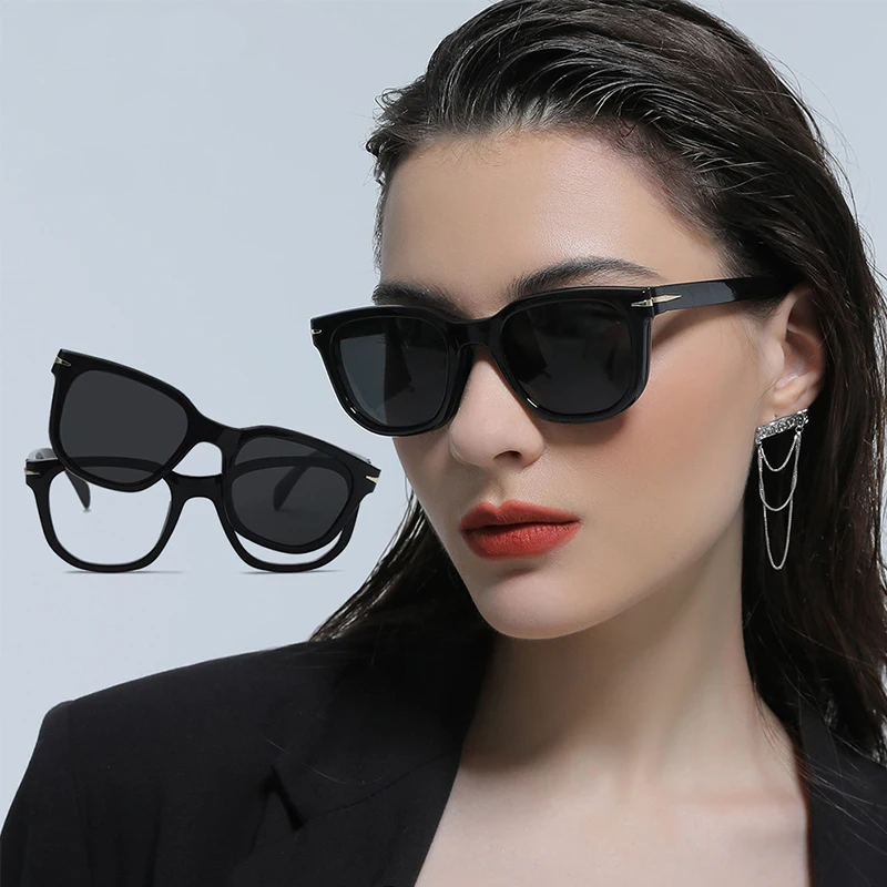 Women Square 2 in 1 Sunglasses Magnet Polarized Sunglasses Men High Quality Clip Transparent Anti bBlue Light Glasses Frame
Women Square 2 in 1 Sunglasses Magnet Polarized Sunglasses Men High Quality Clip Transparent Anti bBlue Light Glasses Frame