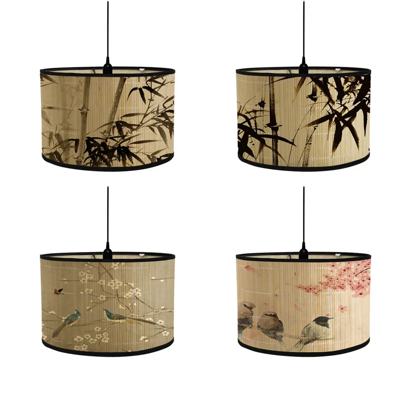 Retro Style Flower Printing Lampshade Japanese Style Homestay Decor Bamboo Art Chandelier Light Cover Chandelier Wall Lamp Shade
Retro Style Flower Printing Lampshade Japanese Style Homestay Decor Bamboo Art Chandelier Light Cover Chandelier Wall Lamp Shade