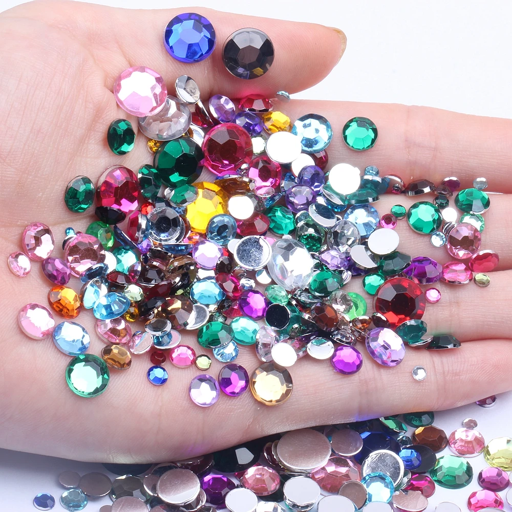 Small Pack 1.5mm-12mm Round flatback Acrylic Rhinestones DIY Shoes Clothing Decorations Sparkling Newest Nail Decorations
Small Pack 1.5mm-12mm Round flatback Acrylic Rhinestones DIY Shoes Clothing Decorations Sparkling Newest Nail Decorations