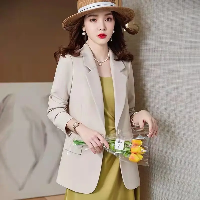 Button Pockets Notched Office Lady Blazers Outerwear Jackets Coat Fashion Korean Spring Elegant Slim Casual Woman Suit
Button Pockets Notched Office Lady Blazers Outerwear Jackets Coat Fashion Korean Spring Elegant Slim Casual Woman Suit