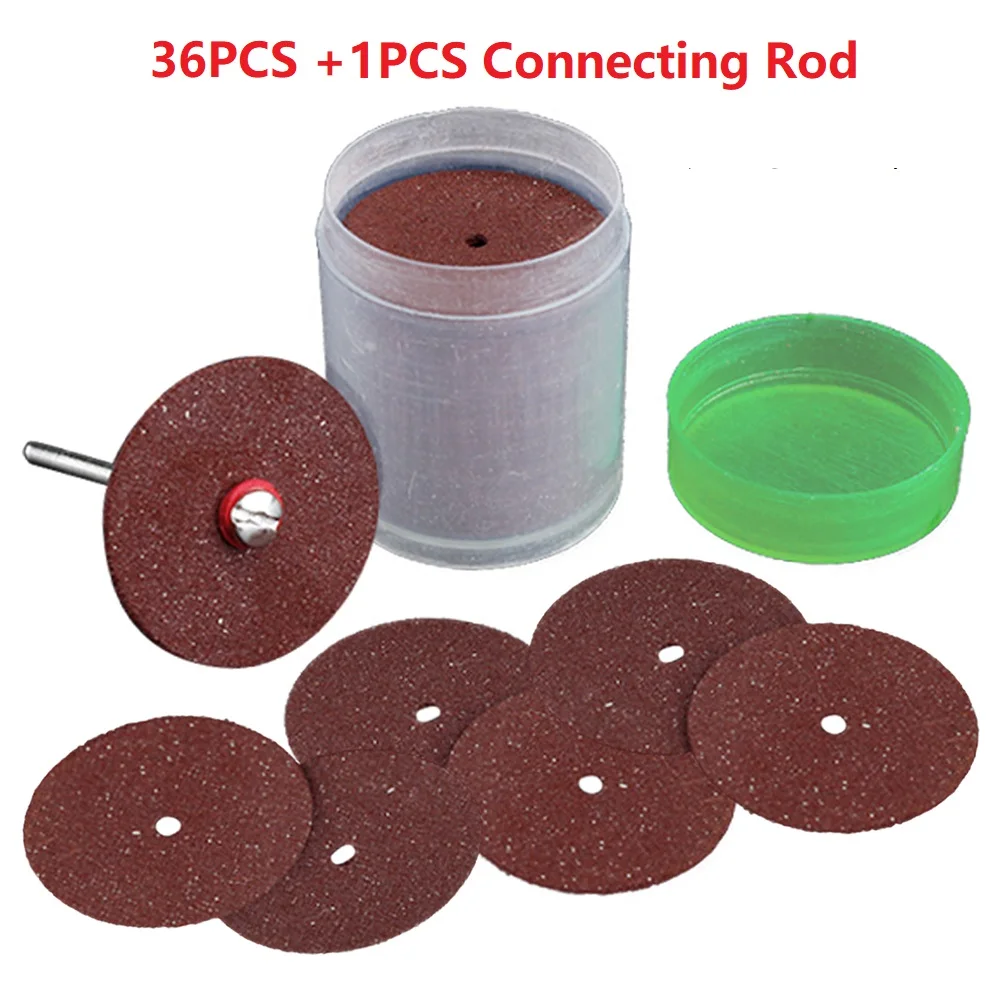 

36Pcs 24mm Cutting Disc Circular Saw Blade Grinding Wheel Dremel Rotary Tool Abrasive Sanding Disc Tools With 1pc Connecting Rod