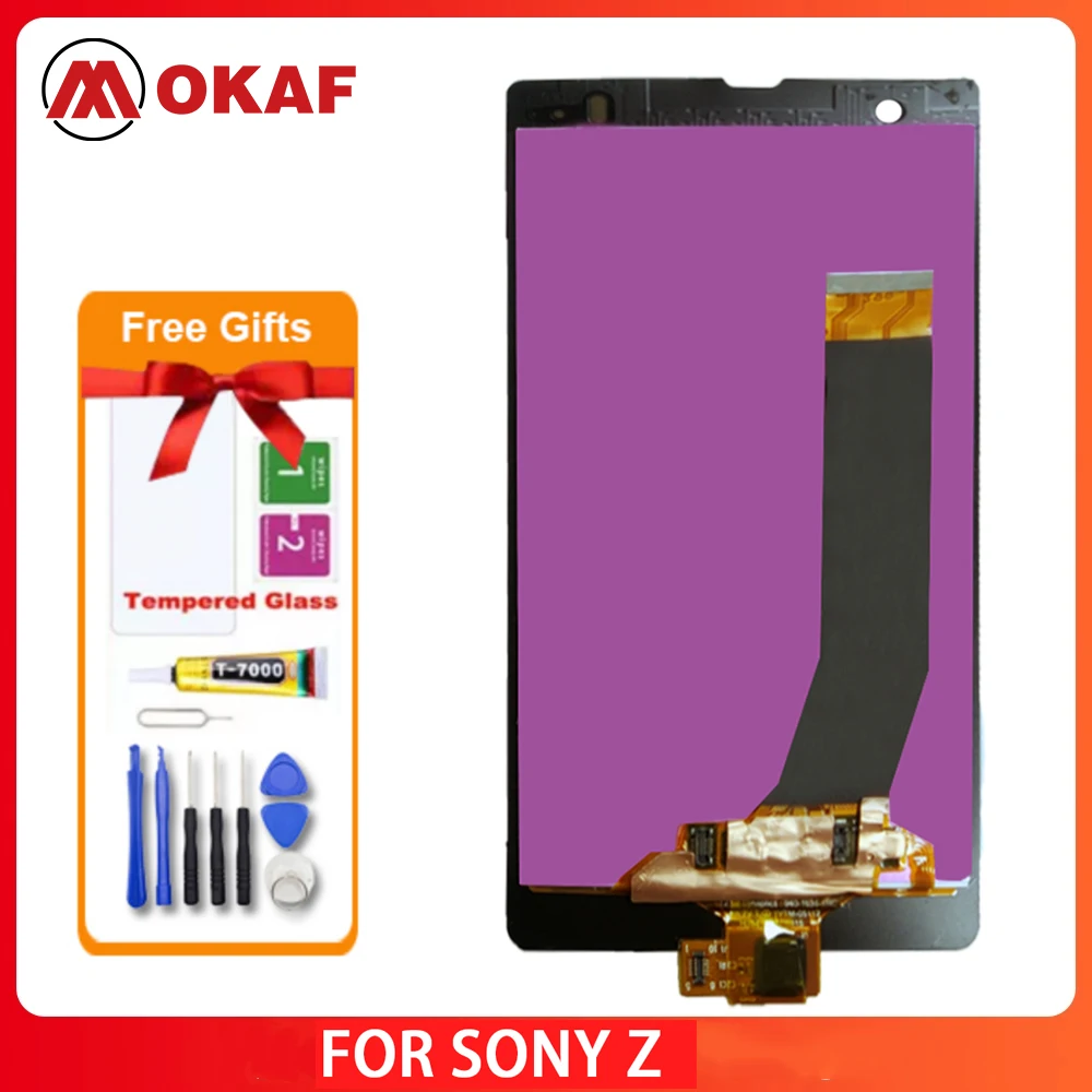 OKANFU New Original 5'' LCD For Sony Xperia Z LCD Touch Screen For SONY Xperia Z Display Replacment L36H C6603 C6602 C6606 Disp
OKANFU New Original 5'' LCD For Sony Xperia Z LCD Touch Screen For SONY Xperia Z Display Replacment L36H C6603 C6602 C6606 Disp