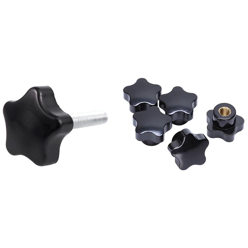 HOT-M8x40mm Screws Star Head Wing Screw Clamp Knob With 5Pcs M8 Female Thread 32Mm Star Head Clamping Nuts Knob
HOT-M8x40mm Screws Star Head Wing Screw Clamp Knob With 5Pcs M8 Female Thread 32Mm Star Head Clamping Nuts Knob