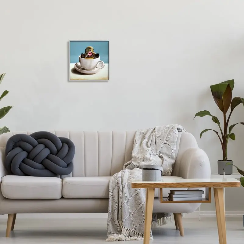 Stunningly Cute Pink Seal and Donut Floating Coffee Tea Cup Framed Wall Art, 12 x 12, Design by Lucia Heffernan for All Industri
Stunningly Cute Pink Seal and Donut Floating Coffee Tea Cup Framed Wall Art, 12 x 12, Design by Lucia Heffernan for All Industri