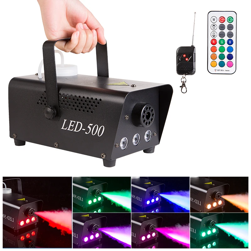 New Remote control LED 500W smoke machine RGB Mixed can optional color professional smoke ejector stage equipment LED fogger
New Remote control LED 500W smoke machine RGB Mixed can optional color professional smoke ejector stage equipment LED fogger