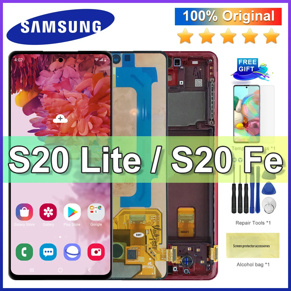 Оригинальный дисплей 6,5 ''для Samsung Galaxy S20 Fan G780F S20 FE 4G, сенсорный экран с дигитайзером и рамкой для samsung s20 lite lcd
Оригинальный дисплей 6,5 ''для Samsung Galaxy S20 Fan G780F S20 FE 4G, сенсорный экран с дигитайзером и рамкой для samsung s20 lite lcd