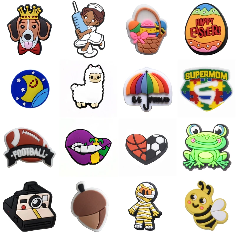 Single Sales PVC Shoes Charms Accessories Boys Girls Party Gifts Garden Clog Buckle Pins Decorations Fit Croc Sandals Wristband
Single Sales PVC Shoes Charms Accessories Boys Girls Party Gifts Garden Clog Buckle Pins Decorations Fit Croc Sandals Wristband