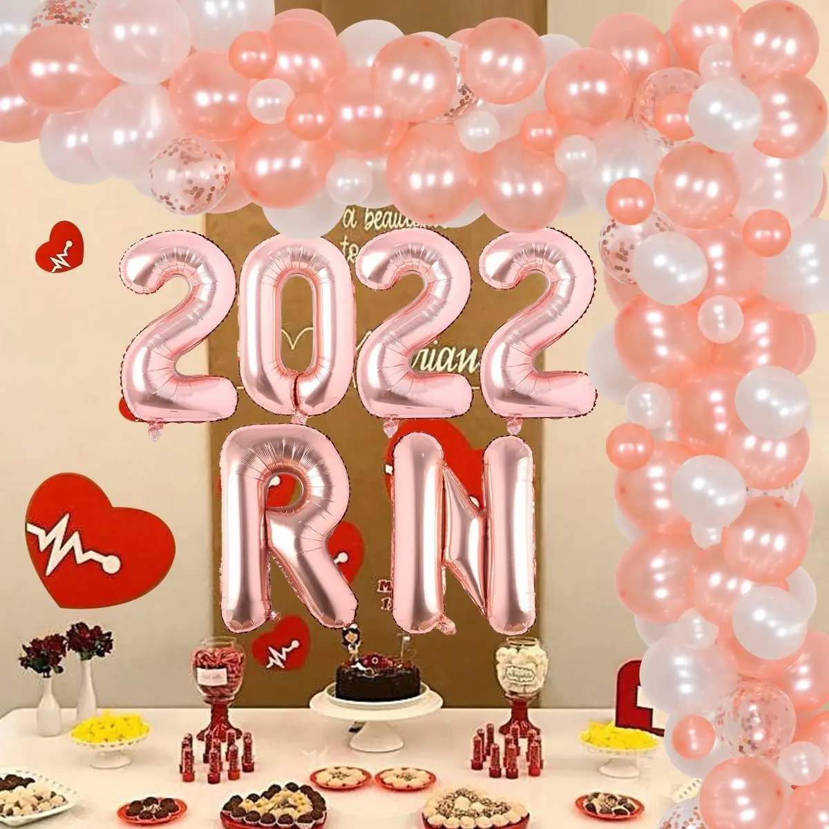 2022 Rose Gold Nurse Themed Graduation Party Garland Set Latex Balloon Alphanumeric Foil Balloon Graduation Party Gift
2022 Rose Gold Nurse Themed Graduation Party Garland Set Latex Balloon Alphanumeric Foil Balloon Graduation Party Gift