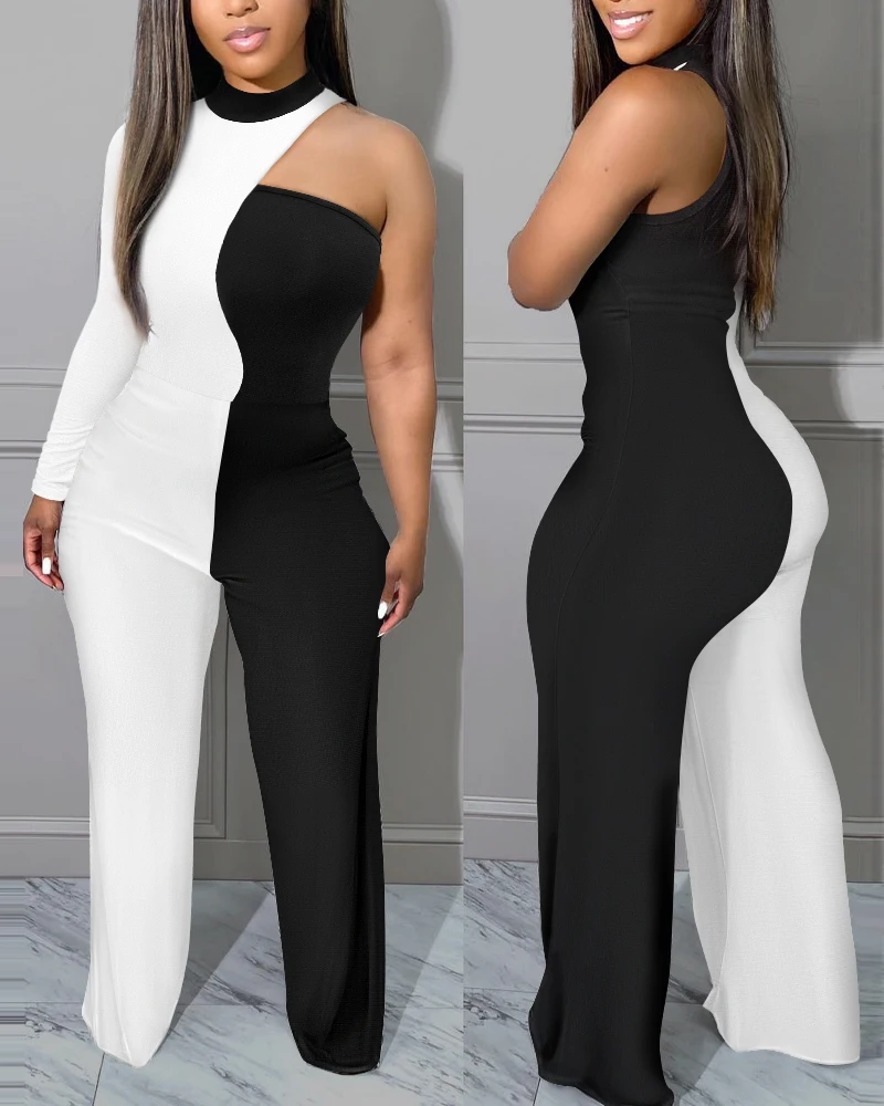 Fashion O-neck One Shoulder High Waist Lace-up Jumpsuits Summer Workplace Fashion British Style Women Jumpsuits
Fashion O-neck One Shoulder High Waist Lace-up Jumpsuits Summer Workplace Fashion British Style Women Jumpsuits