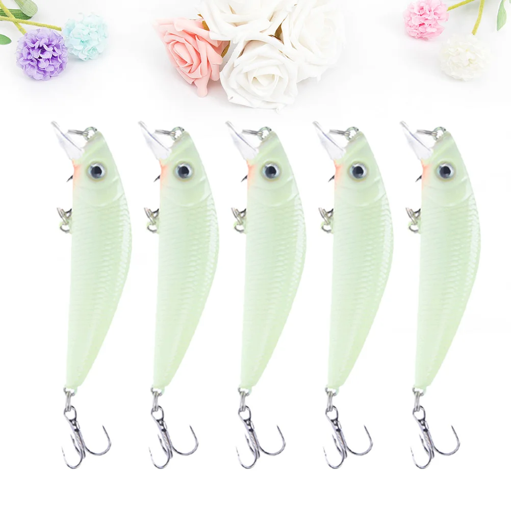 5pcs Night Fishing with Hook 3D Luminous Lifelike Slow Sinking Swimbaits Fishing Tackle Kits Fishing Supplies for Bass Trout
5pcs Night Fishing with Hook 3D Luminous Lifelike Slow Sinking Swimbaits Fishing Tackle Kits Fishing Supplies for Bass Trout
