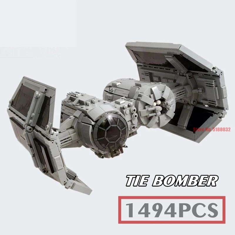 New 1494PCS Space TIE Bomber Fighter Star Space Wars Building Blocks Figures Bricks MOC-13952 Children Toys Kid Gifts
New 1494PCS Space TIE Bomber Fighter Star Space Wars Building Blocks Figures Bricks MOC-13952 Children Toys Kid Gifts