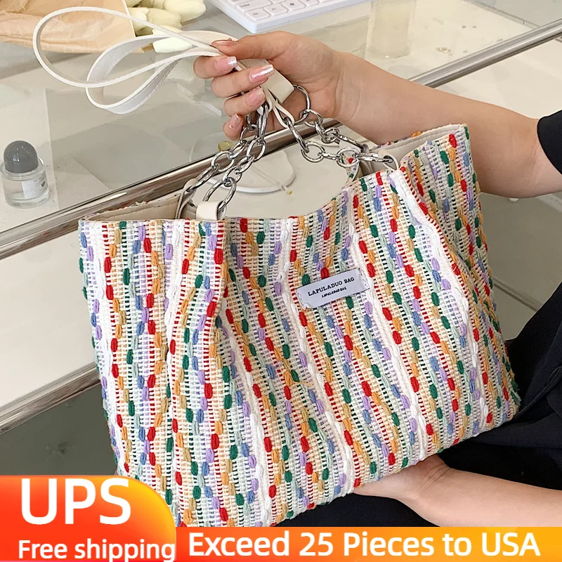 Shoulder Bag Vintage Fabric BeachTote Bag with Zipper High Quality Summer Handbags for Women 2022 Designer Luxury Casual Fashion
Shoulder Bag Vintage Fabric BeachTote Bag with Zipper High Quality Summer Handbags for Women 2022 Designer Luxury Casual Fashion