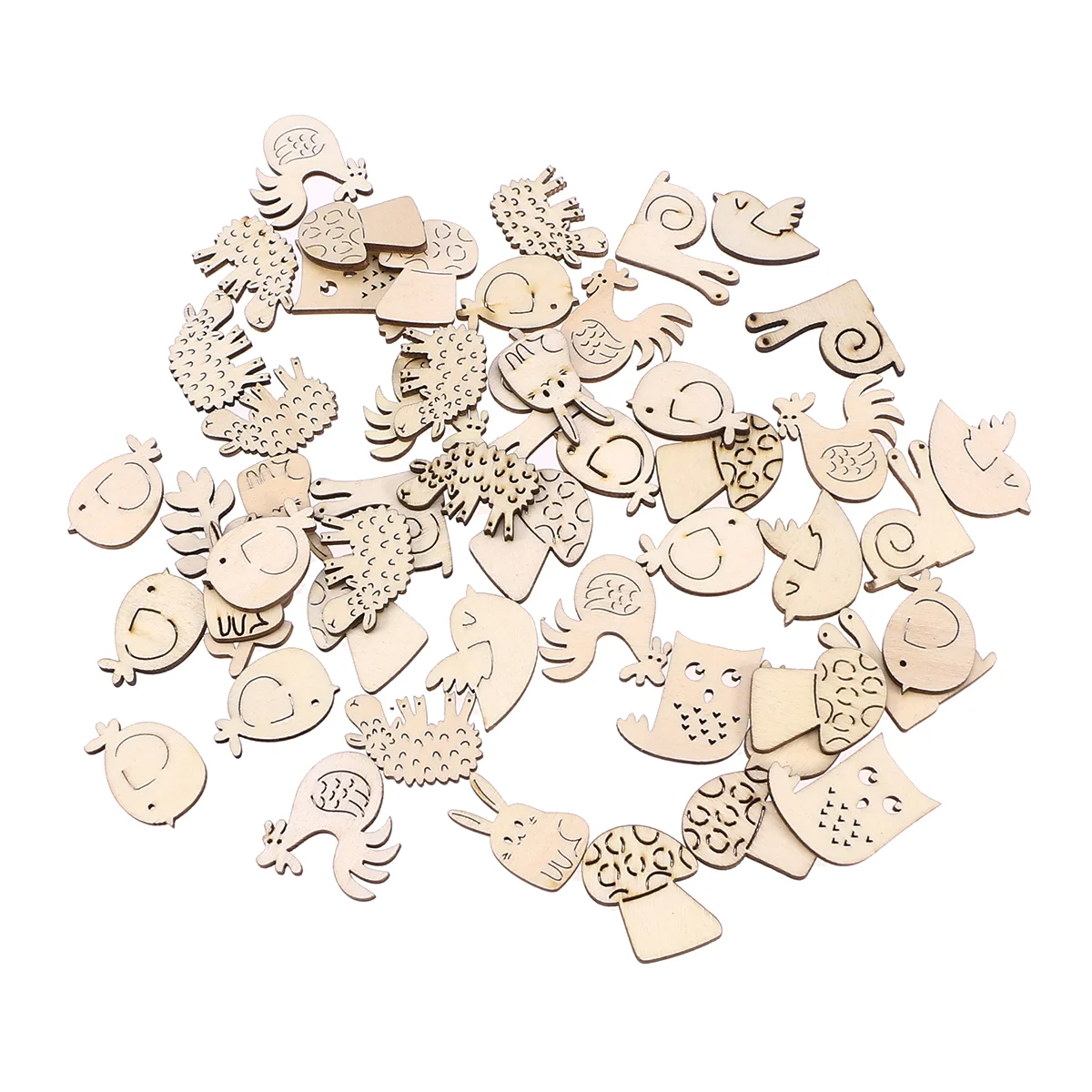 50pcs Wooden Animals DIY Decoration Unfinished Craft Ornaments Embellishment Wooden Slices
50pcs Wooden Animals DIY Decoration Unfinished Craft Ornaments Embellishment Wooden Slices
