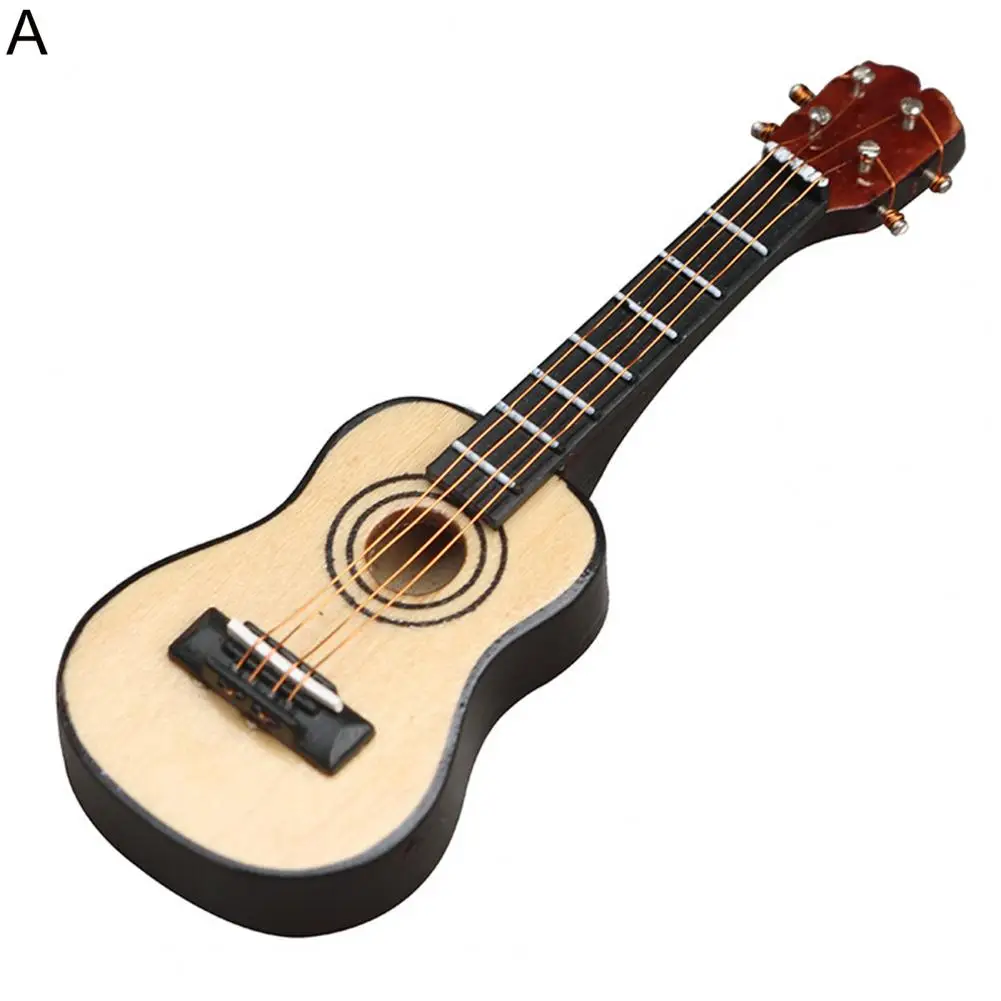 Helpful Miniature Guitar Compact Wood Dollhouse Guitar Daily Use Miniature Music Instrument
Helpful Miniature Guitar Compact Wood Dollhouse Guitar Daily Use Miniature Music Instrument