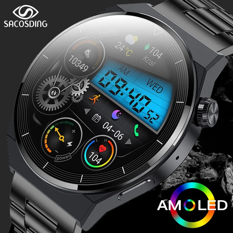 SACOSDING New NFC Smart Watch Men AMOLED HD Screen Alway Display The Time Bluetooth Call Men Smartwatch For Huawei Xiaomi realme
SACOSDING New NFC Smart Watch Men AMOLED HD Screen Alway Display The Time Bluetooth Call Men Smartwatch For Huawei Xiaomi realme