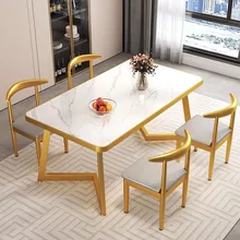 Luxury Modern Dining Table Rectangle Nordic Living Room Dining Table European Style Mesas De Comedor Garden Furniture Sets