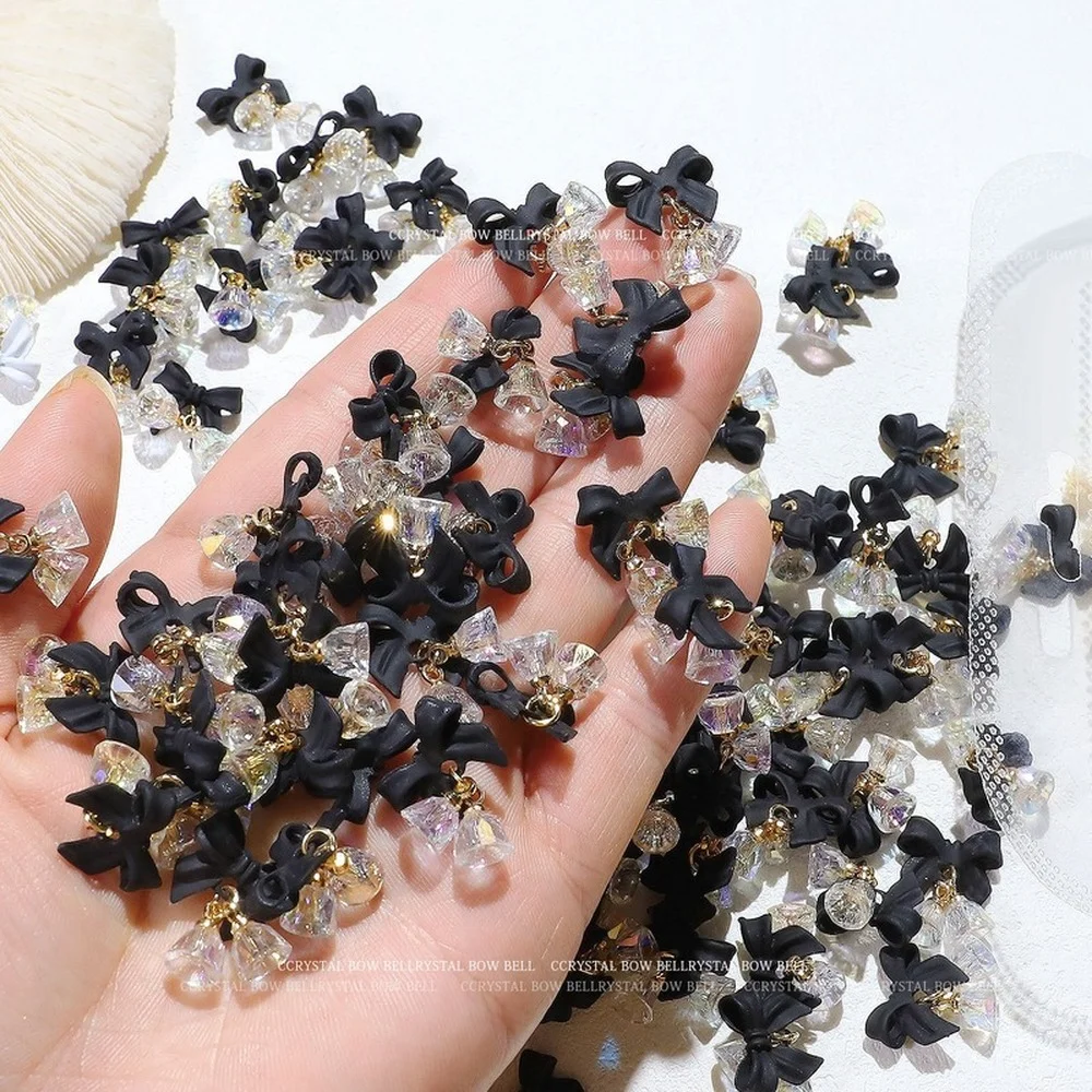 1PC Japanese Aurora Bowknot Nail Art RhinestonesBowknot Bell Crystal Charm Nail Art Jewelry White/Black 3D Manicure Accessories
1PC Japanese Aurora Bowknot Nail Art RhinestonesBowknot Bell Crystal Charm Nail Art Jewelry White/Black 3D Manicure Accessories