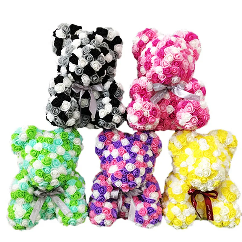 25cm Rose Bear Mixed Colour Valentine's Day Gifts Wedding Decoration Romantic Handmade Artificial Flower Teddy Home Accessories
25cm Rose Bear Mixed Colour Valentine's Day Gifts Wedding Decoration Romantic Handmade Artificial Flower Teddy Home Accessories