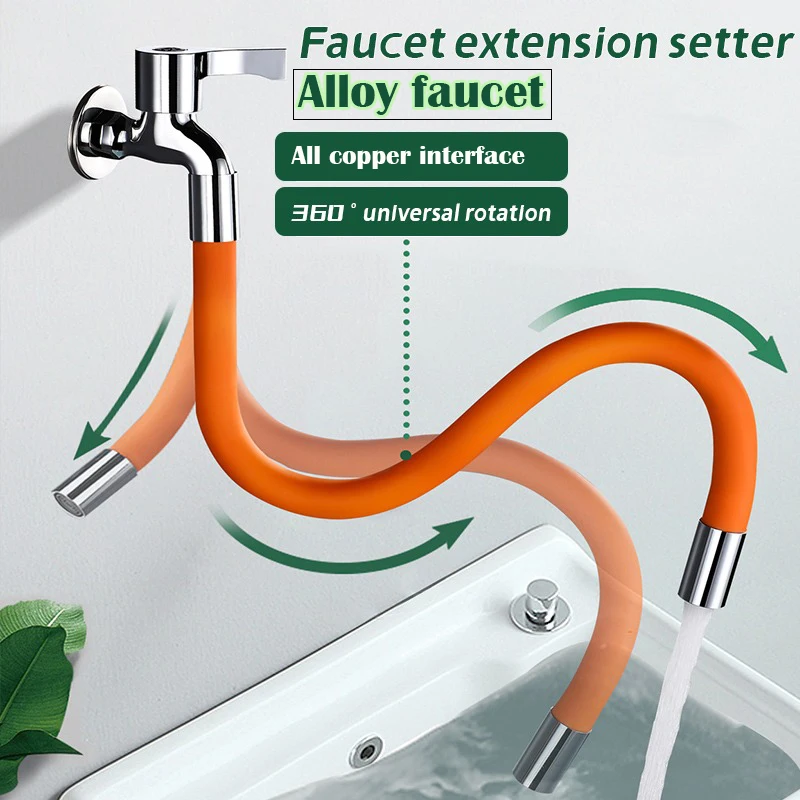 360° Rotation Faucet Extension Extender Universal Splash-proof Extension Tube Bathroom Adjust New Alloy Faucet Nozzle Adapter
360° Rotation Faucet Extension Extender Universal Splash-proof Extension Tube Bathroom Adjust New Alloy Faucet Nozzle Adapter